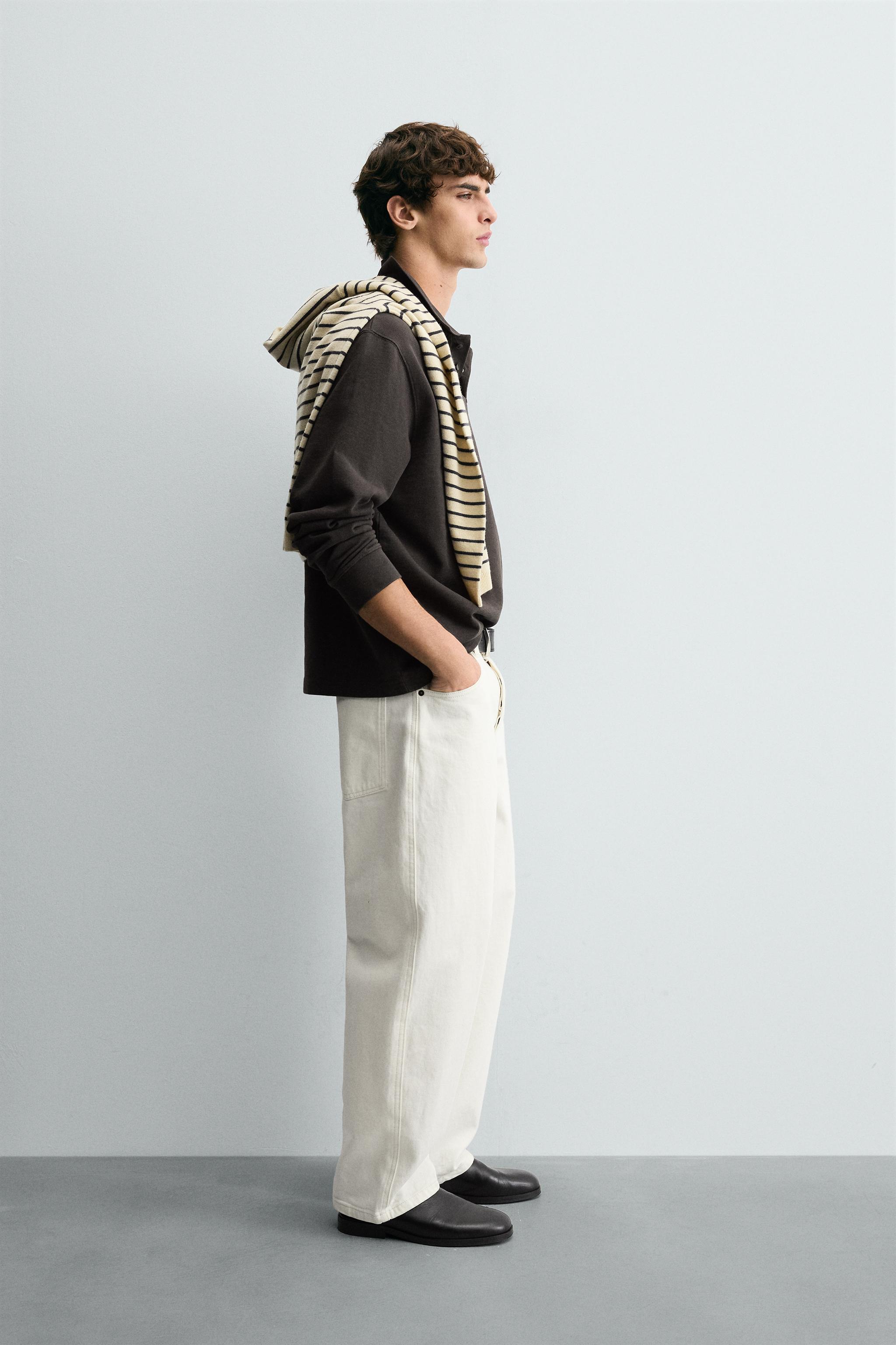 WASHED TEXTURED POLO SHIRT